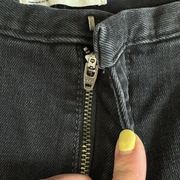 Free People We The Free Daliah Stacked Low Rise Straight Leg Jeans Black Size 30 - Picture 4 of 14